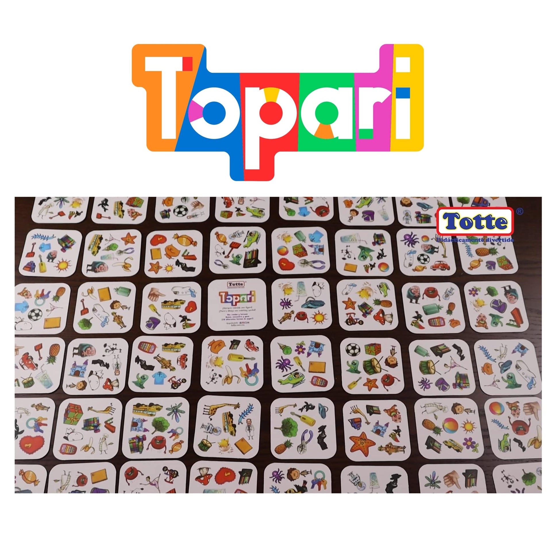 Juego de Cartas Totte Topari Multicolor con 10 Formas de Juego