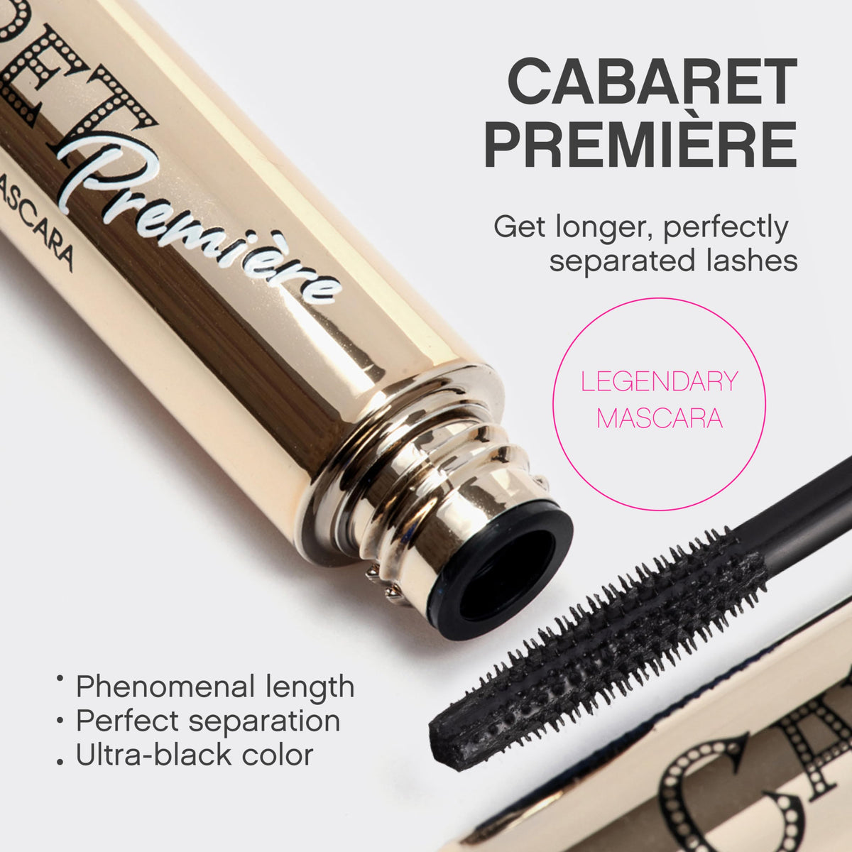 Vivienne Sabó Cabaret Première - Artistic Volume Mascara, No Clump, Cruelty Free, 0.3 fl. oz, Black