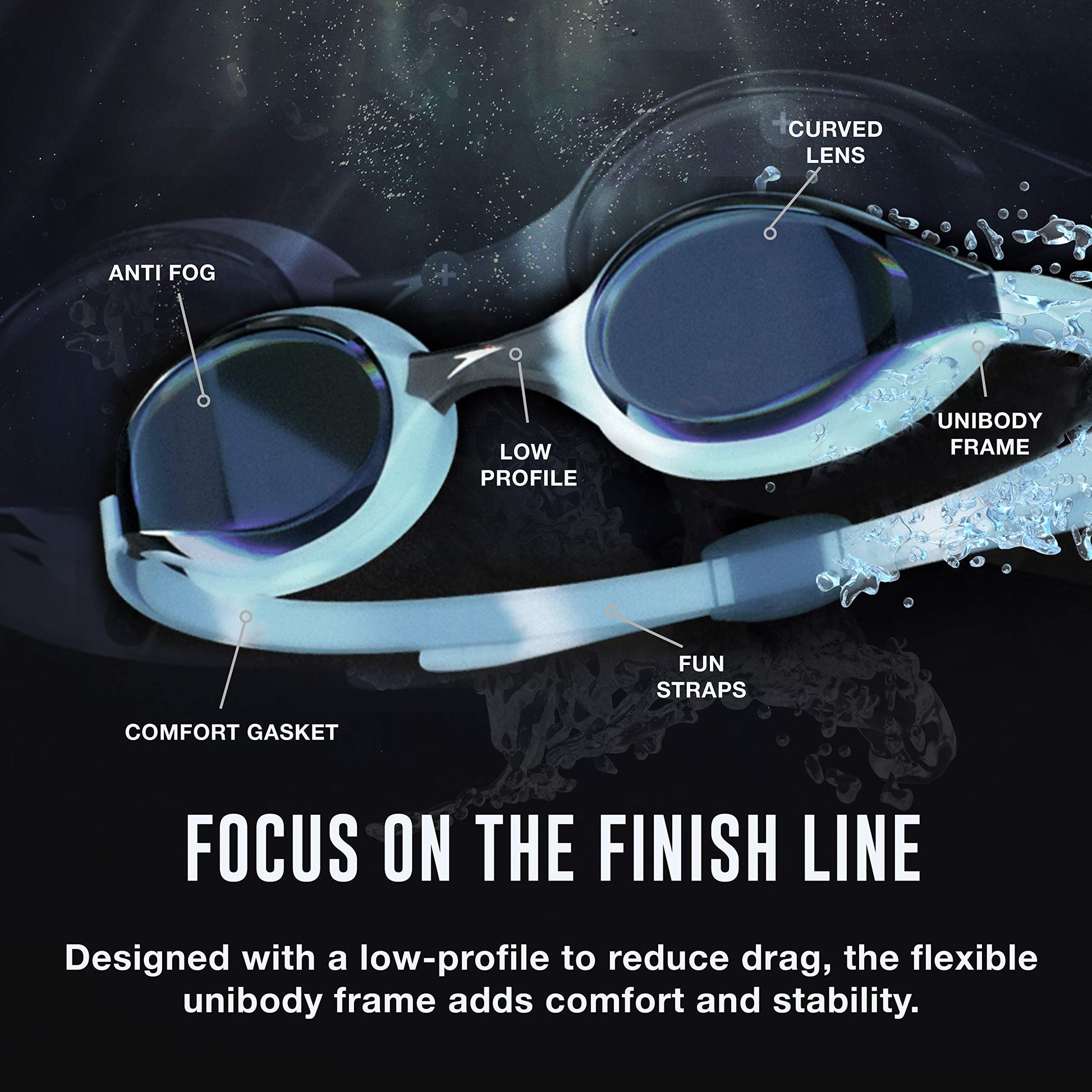 Gafas de Natación Speedo Junior Hyper Flyer Azul para Niños