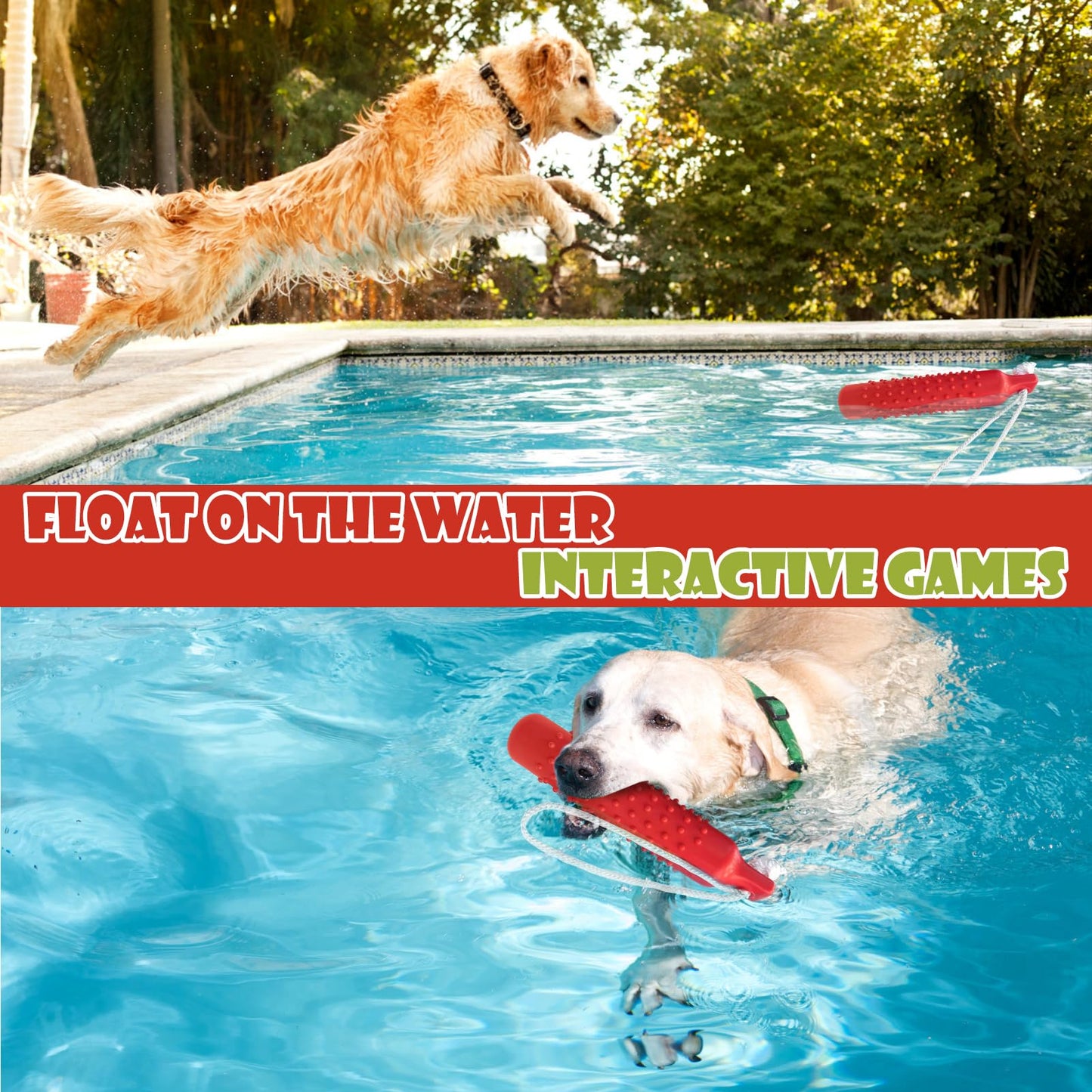 BINGPET Dog Retriever Training Dummy Retrieving Bumpers Pool Toy