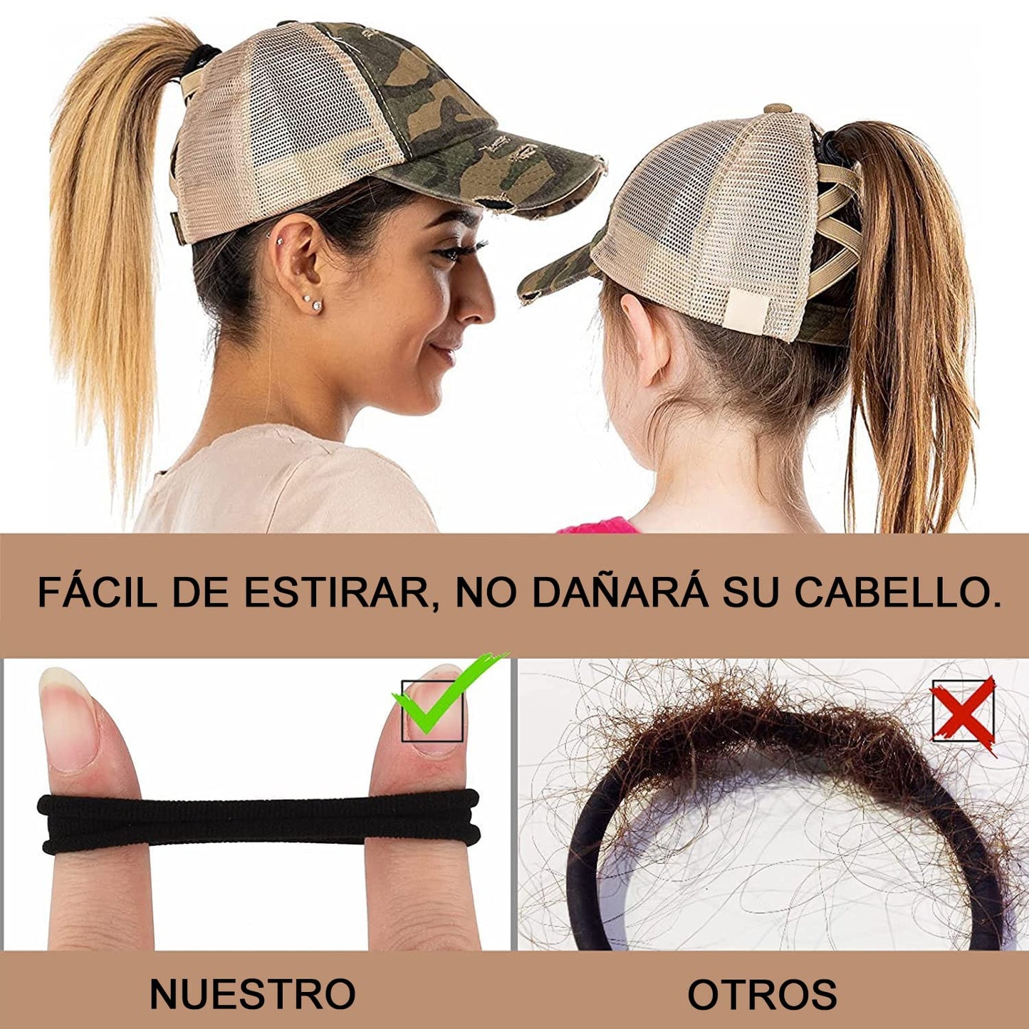 Ligas para Peinar el Cabello: Set de 100 Piezas, Altamente Elásticas, Ideales para Coletas y Peinados - Color Negro - para Niñas y Mujeres