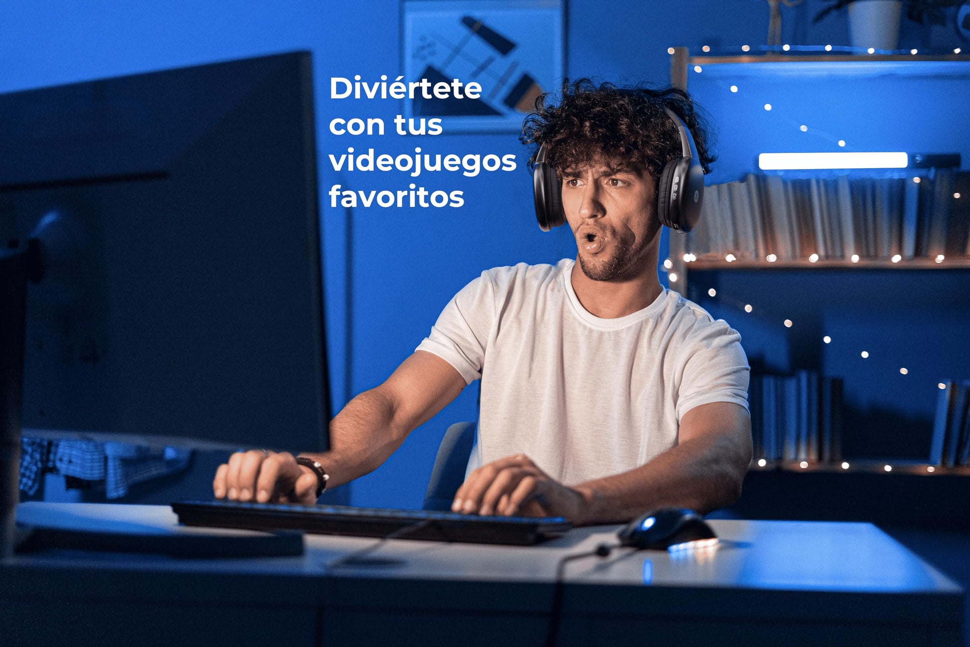 Audífonos De Diadema Inalámbricos XPOWER Azul con Bluetooth y Botones Multifunción