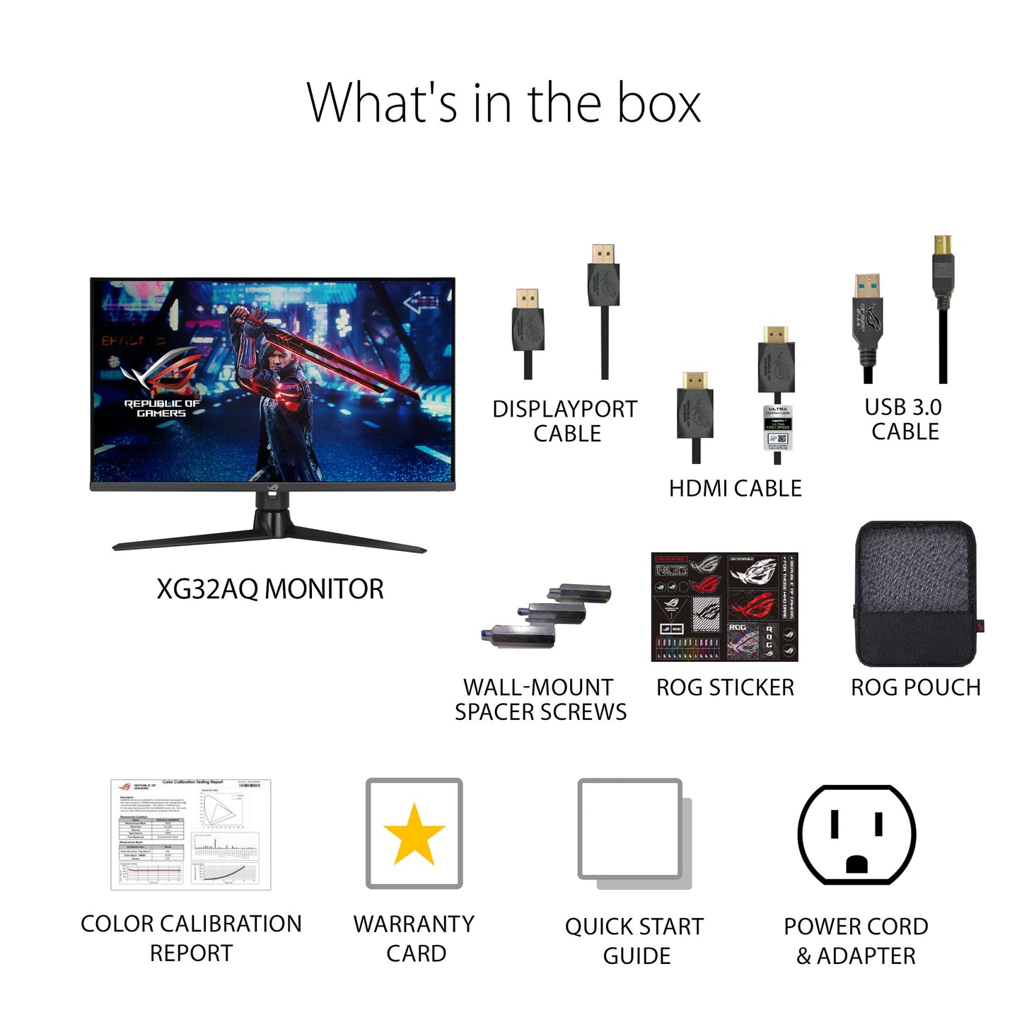 Asus Monitor Gamer ROG Strix XG32AQ, 32", WQHD 2560x 1440, IPS, 175Hz OC, 1 ms GTG, Compatible con NVIDIA G-Sync, Overdrive Variable, DisplayHDR 600
