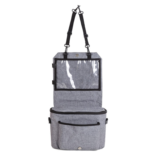 Dreambaby Organizador 2 en 1 para Carriola y Auto, Organizador Multifuncional con Compartimento para Tablet y Múltiples Bolsillos, Poliéster, Color Gris