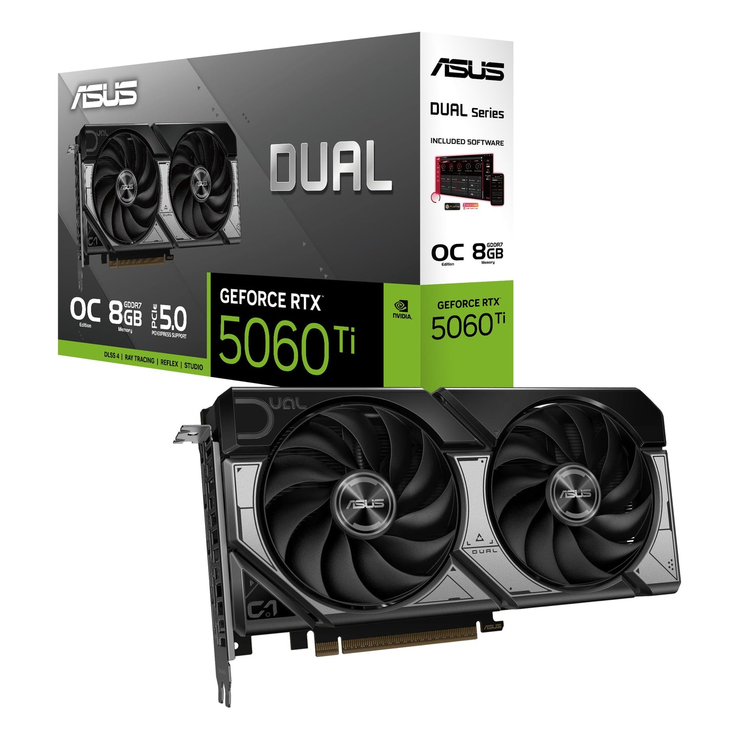 Tarjeta Gráfica ASUS Dual GeForce RTX 5060 Ti 8GB GDDR7 OC Edition