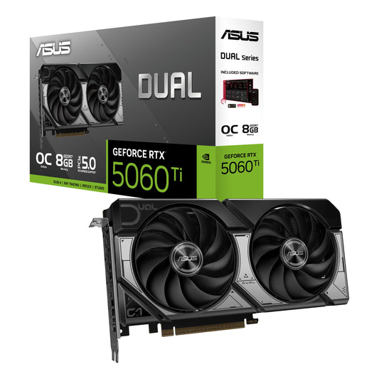 Tarjeta Gráfica ASUS Dual GeForce RTX 5060 Ti 8GB GDDR7 OC Edition