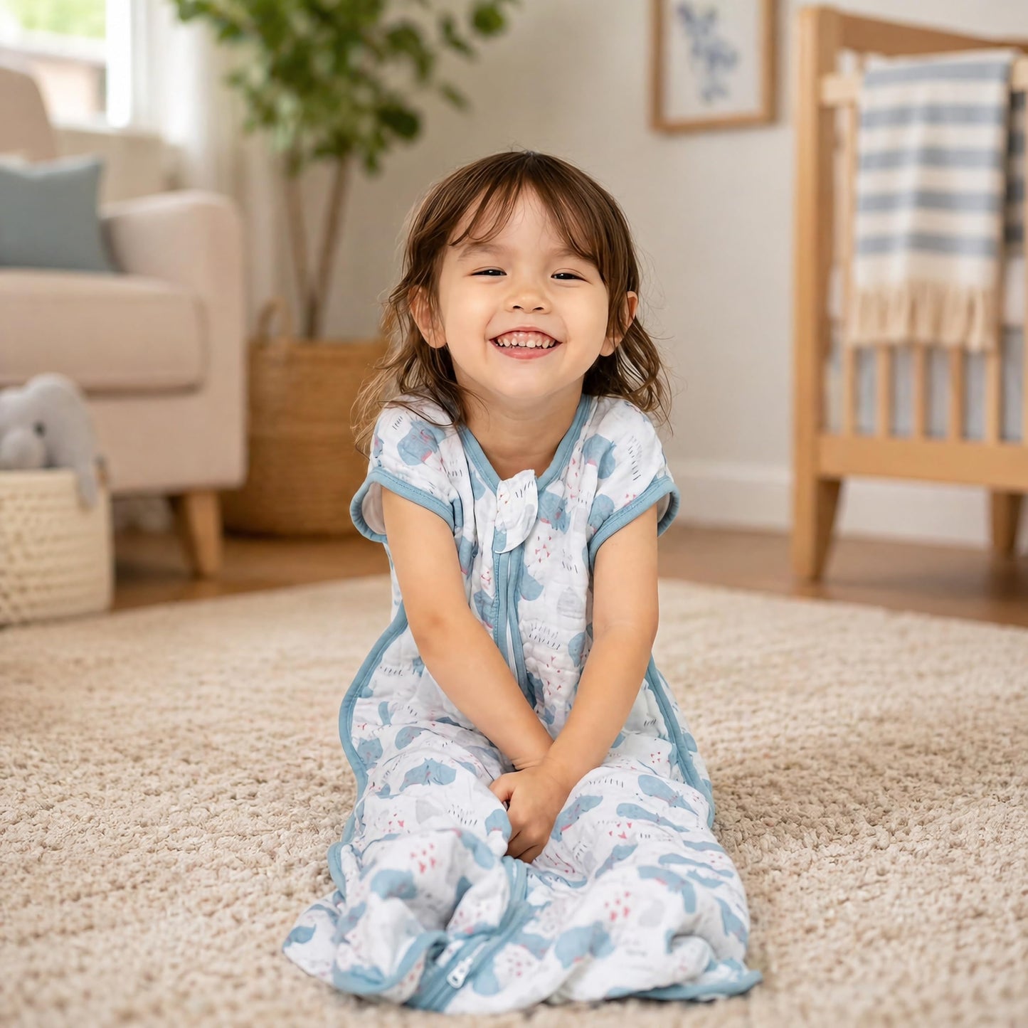 TADO MUSLIN Saco de dormir para bebé, 100 % algodón orgánico, manta para niños pequeños, 0,5 TOG (2-4T)