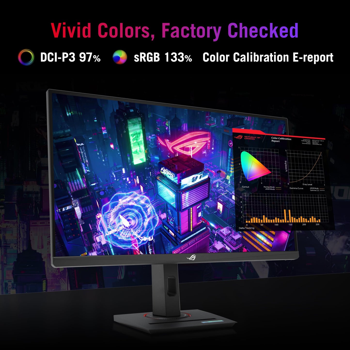 ASUS ROG Strix 27 Pulgadas QHD (2560 x 1440) HDR400 USB-C Gaming Monitor (XG27ACS), 180Hz, 1ms, IPS rápido, 133% sRGB, sincronización de desenfoque de Movimiento bajo Extremo, Compatible con G-Sync,