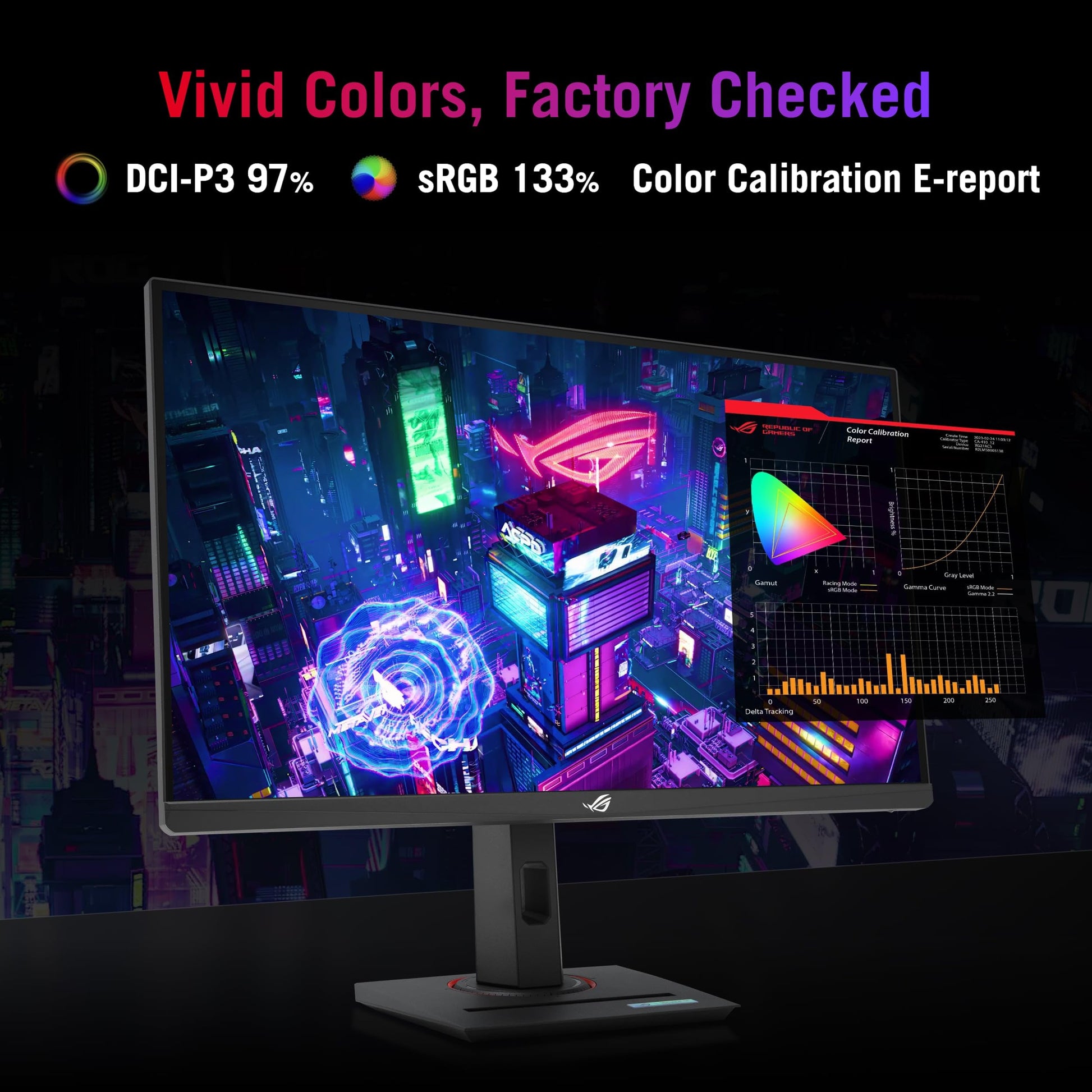 ASUS ROG Strix 27 Pulgadas QHD (2560 x 1440) HDR400 USB-C Gaming Monitor (XG27ACS), 180Hz, 1ms, IPS rápido, 133% sRGB, sincronización de desenfoque de Movimiento bajo Extremo, Compatible con G-Sync,