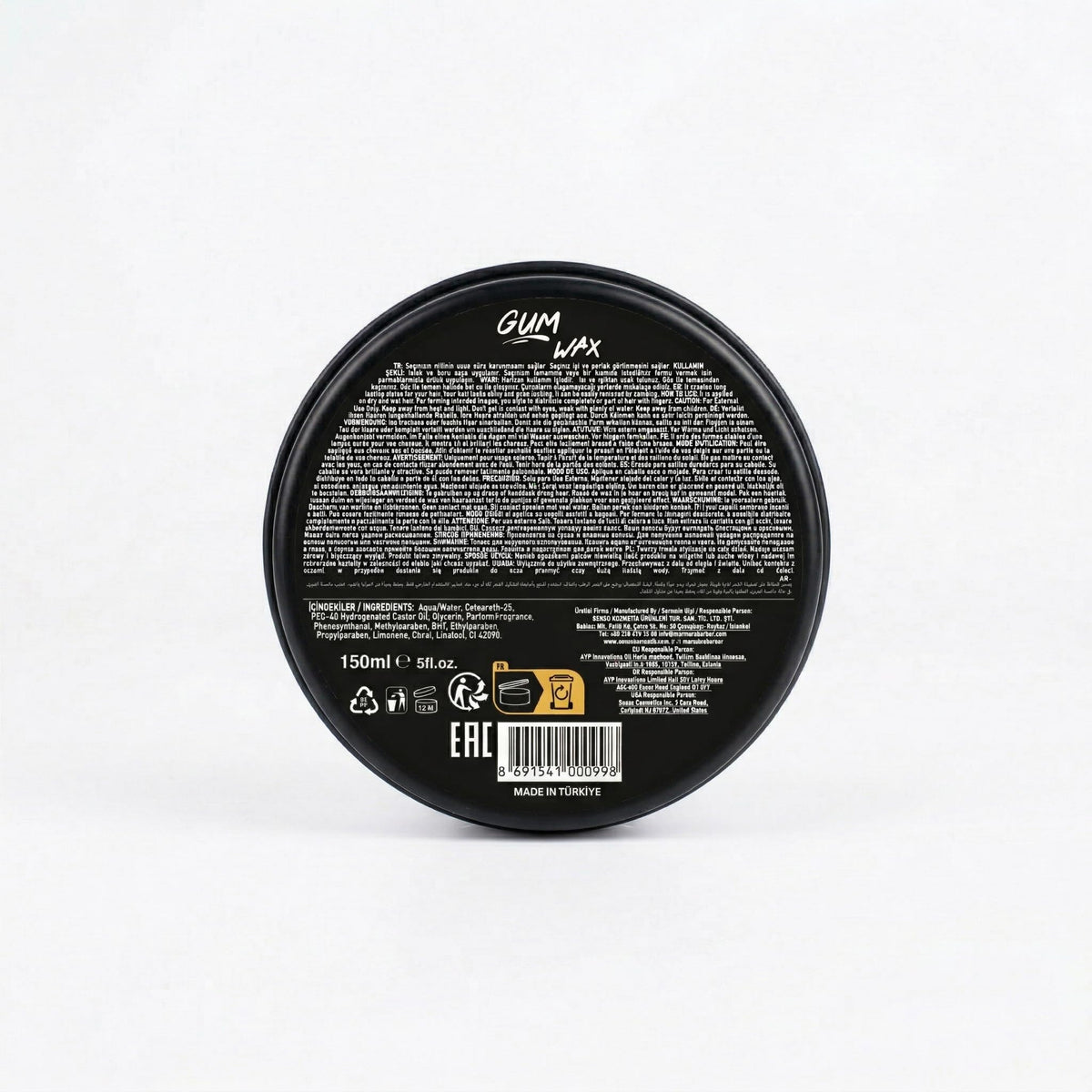 Barber Marmara Cera base agua 150ml Gum