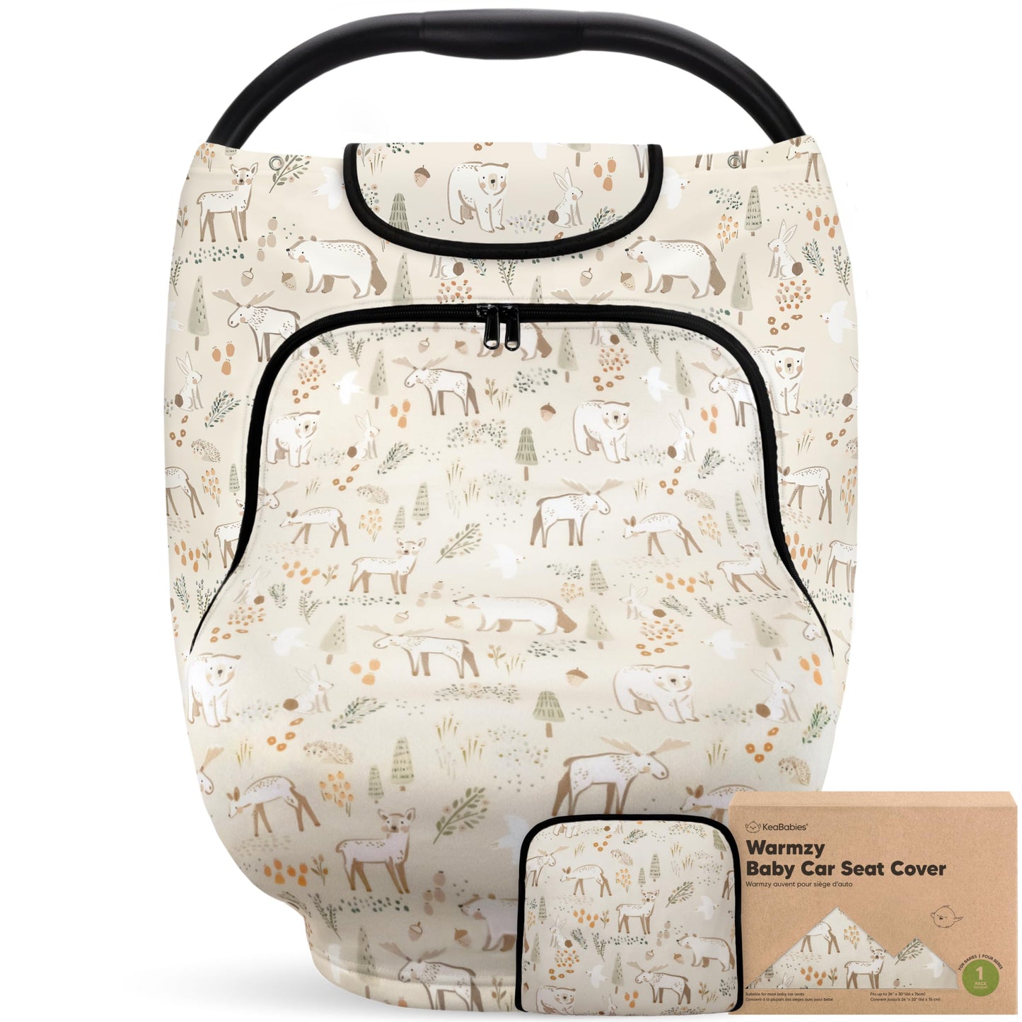 KeaBabies - Funda para asiento de coche de invierno para bebé, recién nacido, ajuste universal, para bebé niña, niño, transpirable, manta ligera, fácil de usar, toldo para carriola, lluvia, viento