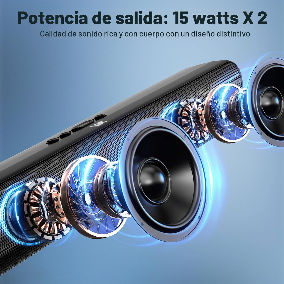 Barra de Sonido AOC ACS2410 Negro Bocina Bluetooth 30W Powerful Sound