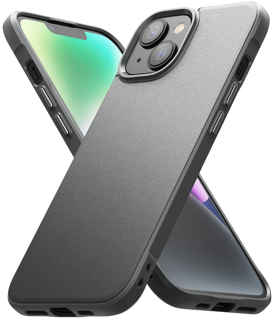 Funda Ringke Onyx Dark Gray Antideslizante y Anti Huella para iPhone 14 6.1 Pulgadas