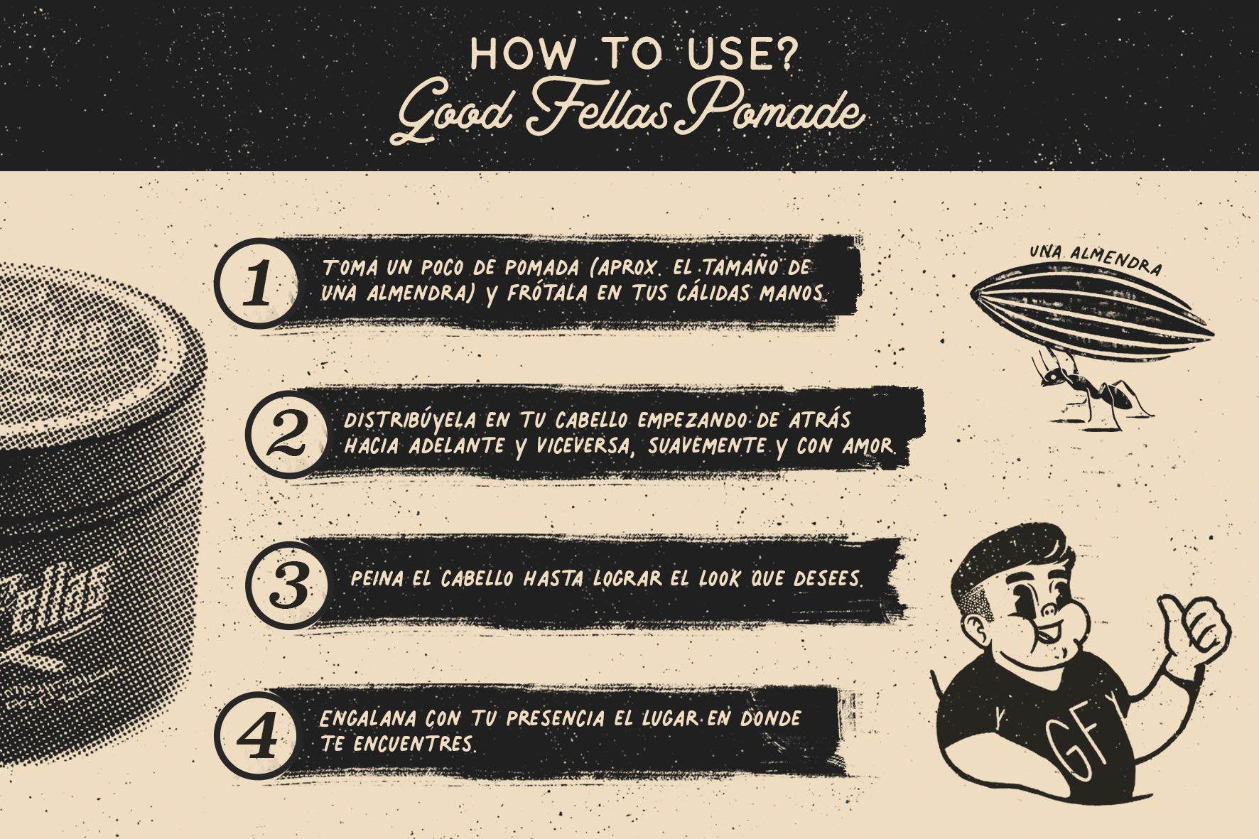 GoodFellas Pomada para Cabello de Fijación Fuerte Strong Pomade con Base de Agua 140gr