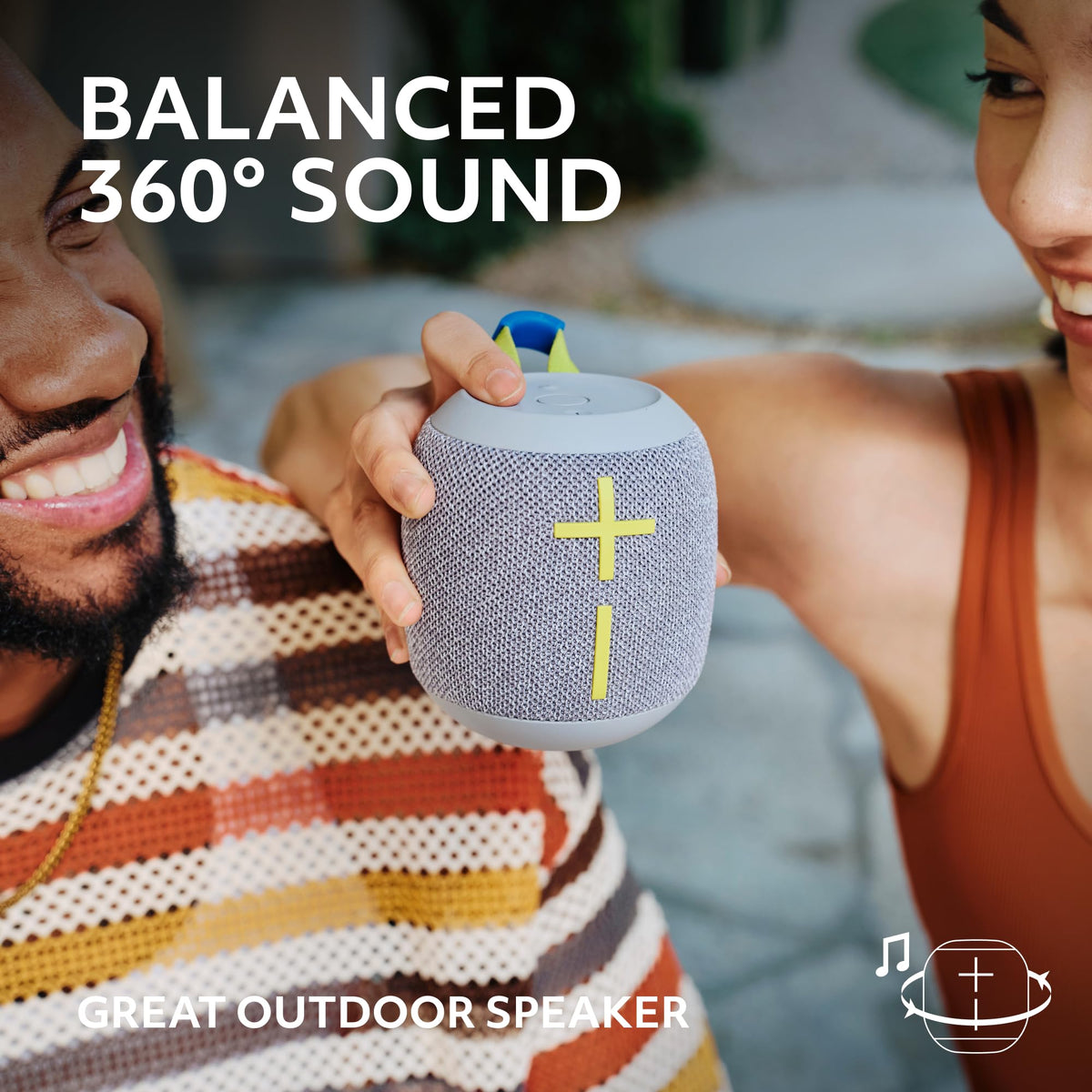 Altavoz Bluetooth Impermeable Ultimate Ears WONDERBOOM Gris con Sonido de 360 Grados y Graves Grandes para Exteriores
