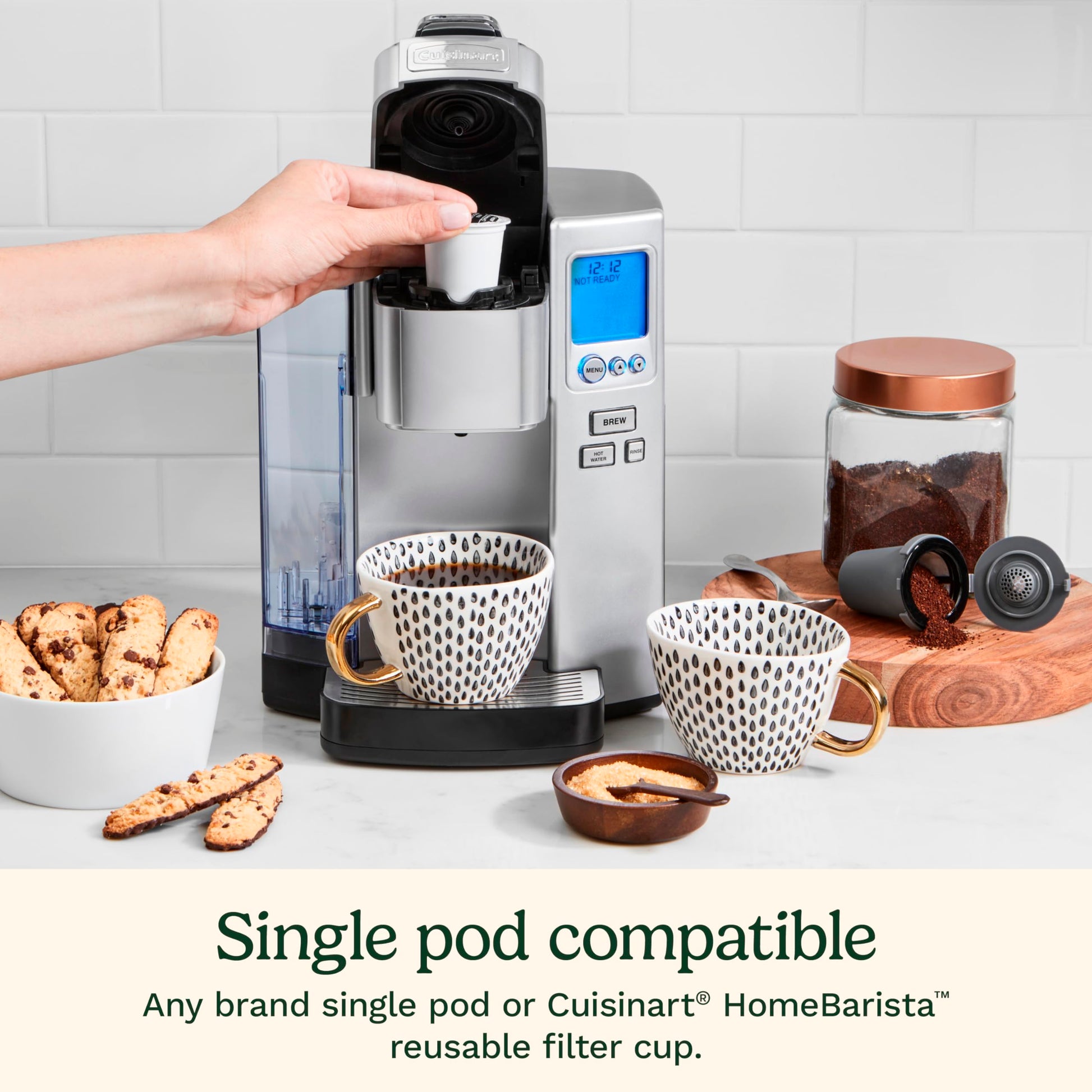 Cuisinart SS-10 Premium single-serve cafetera, acero inoxidable, Estándar, Acero inoxidable, none, 1, 1