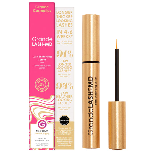 Grande Cosmetics GrandeLASH-MD Suero potenciador de pestañas, 4 ml, suministro de 6 meses