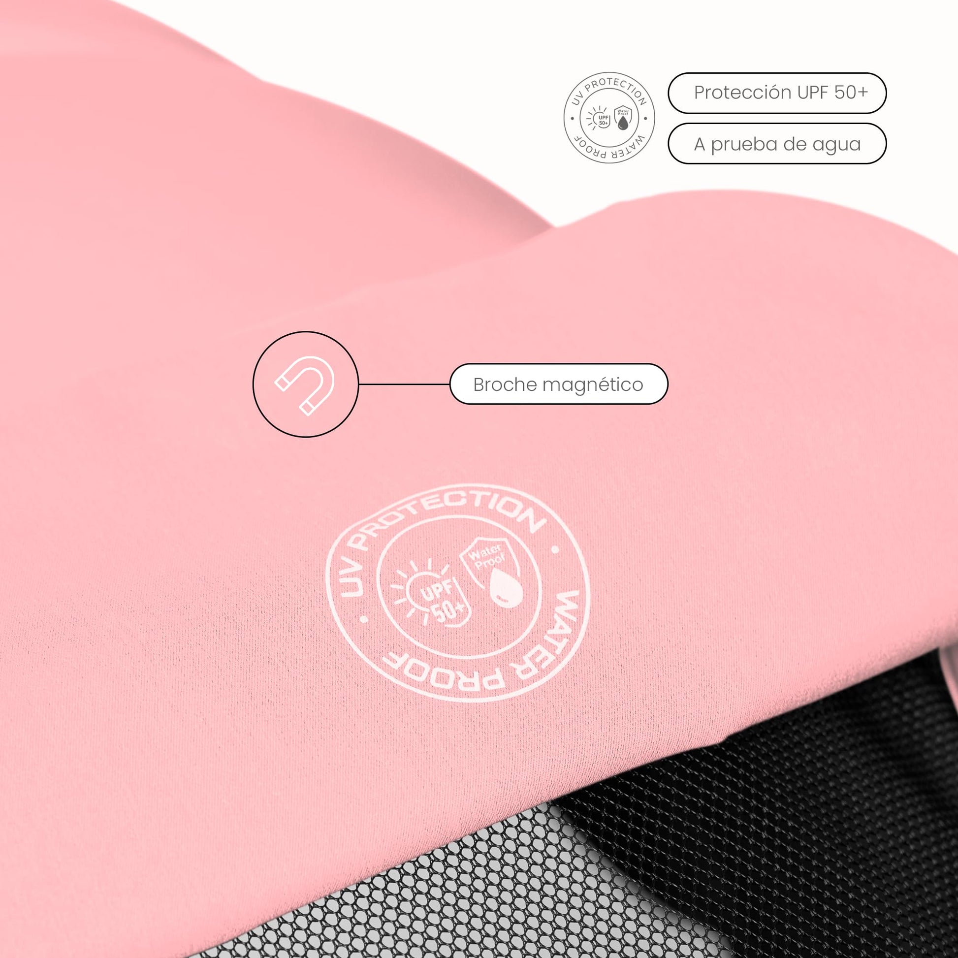 Carriola Plegable Para Bebé Unyotons, Estructura Ligera De Aluminio, Llantas Antideslizantes De Goma, Sistema Plegable Semi Automatico. Diseño Moderno, Resistente. (Rosa)