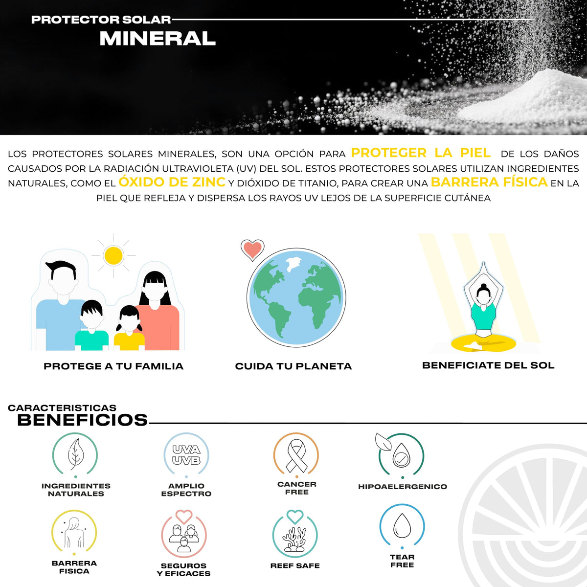 Protector Solar Mineral ULMAR spf 50 UVA UVB Alto Espectro 100% Natural Hipoalergénico Biodegradable