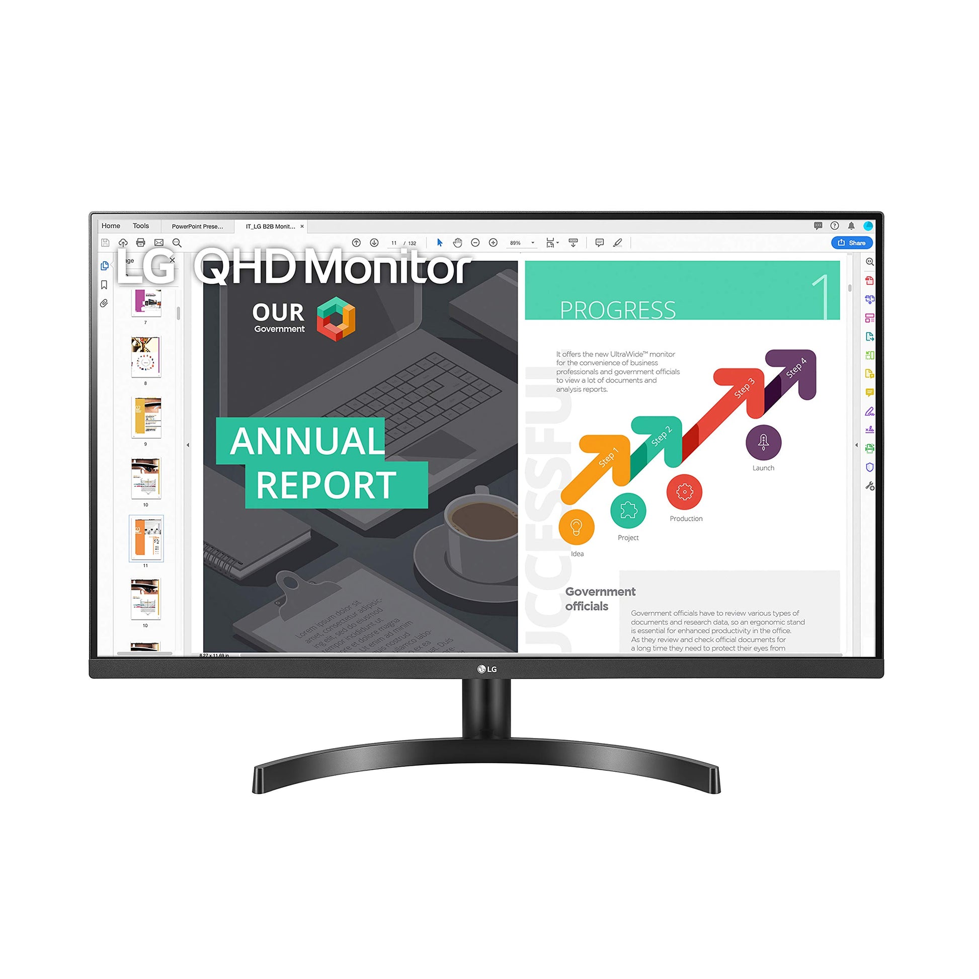LG QHD 32QN600-B Monitor de computadora de 32 Pulgadas, IPS con compatibilidad HDR 10 y AMD FreeSync, Negro