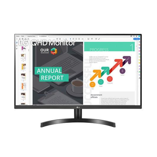 LG QHD 32QN600-B Monitor de computadora de 32 Pulgadas, IPS con compatibilidad HDR 10 y AMD FreeSync, Negro