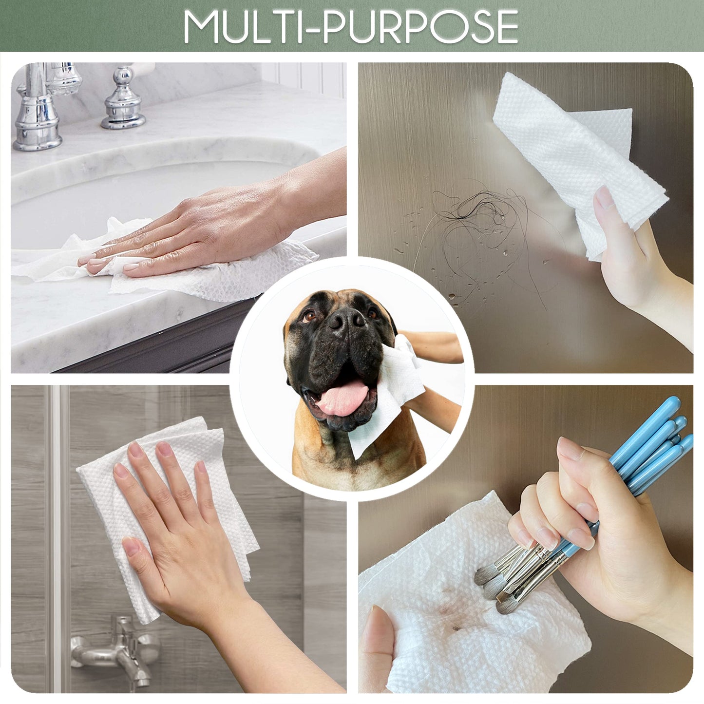WOWOTEX - Toalla facial de viaje de bambú biodegradable, grande, 30 unidades, 2 unidades, extra gruesa, suave, limpia, para limpieza facial y corporal