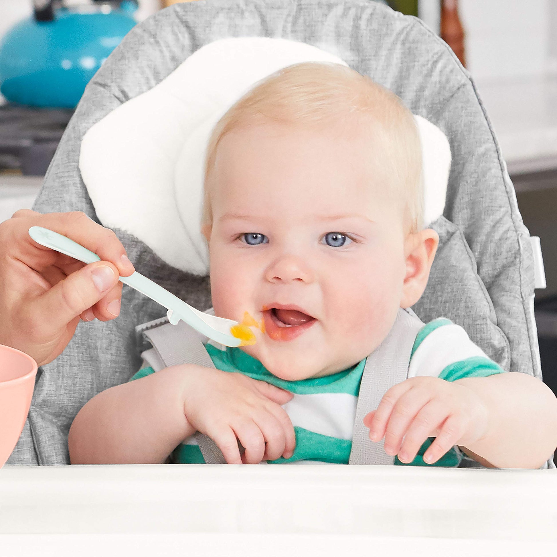 Cucharas Skip Hop Easy Feed Azul para Bebés