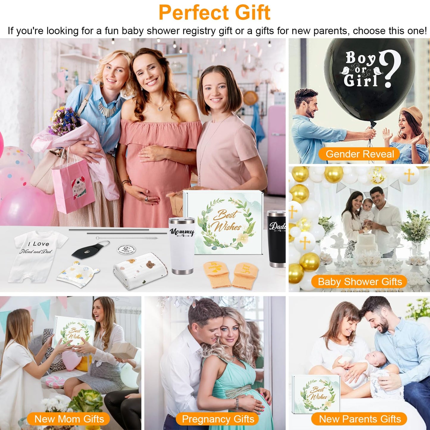 Regalos únicos para madres para mujeres, regalos únicos de baby shower para nuevos padres, regalos de revelación de género para madres por primera vez, esperando que los padres sean