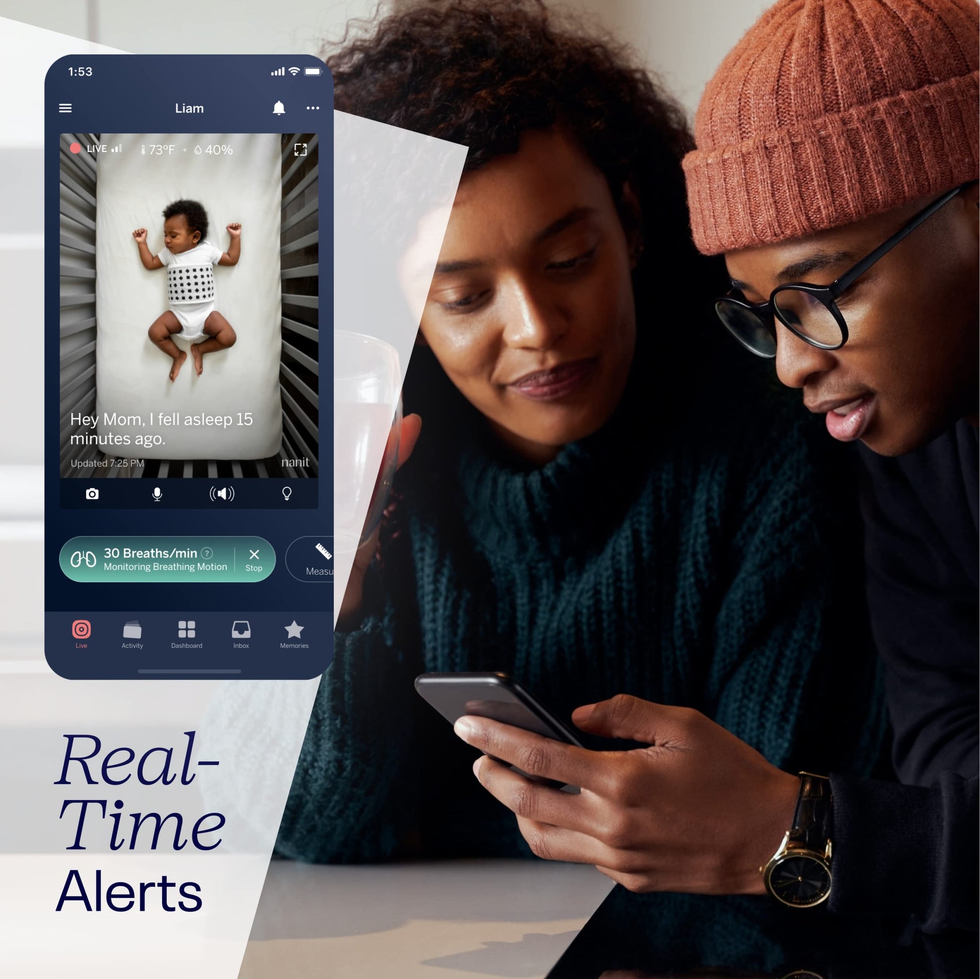 Paquete Iniciación Ropa Respiratoria Nanit Algodón compatible con Monitor de Bebé Pro para Rastreo de Movimiento Respiratorio