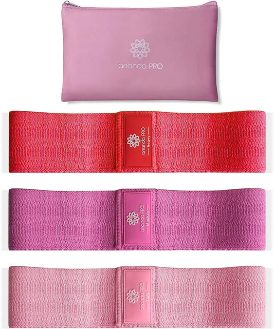 Set de Bandas de Resistencia de Tela Ananda PRO Verde Premium para Ejercicio en Casa y Gym