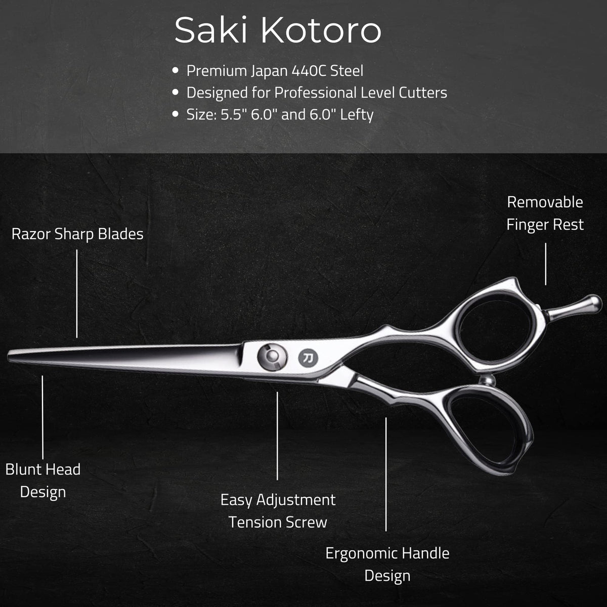 Saki Shears Kotaro - Juego de peluquería (6, acero)
