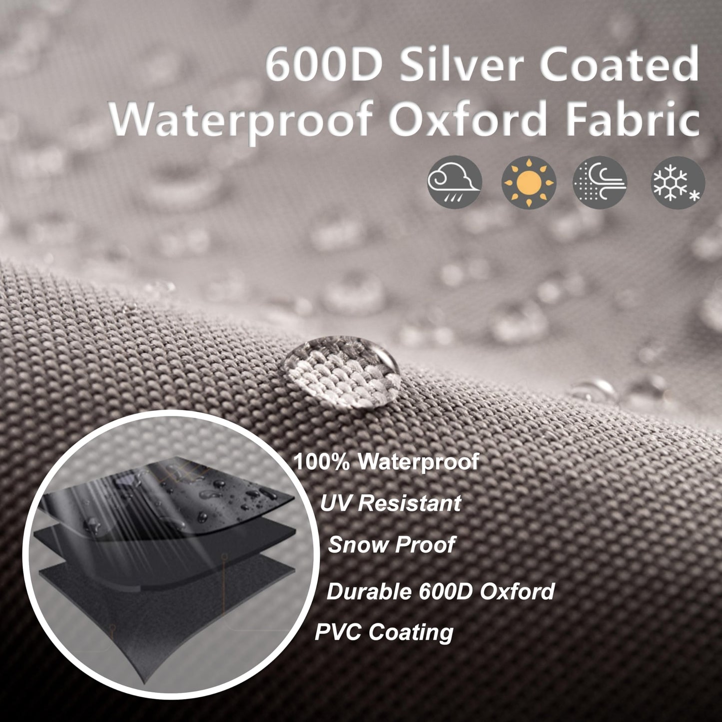 Cubierta para cabrestante, tela Oxford 600D resistente al agua, protector de cabrestante a prueba de polvo, ideal para cabrestantes eléctricos 8500-1650 libras Tamaño (21.6 x 9.5 x 7.5 pulgadas), gris