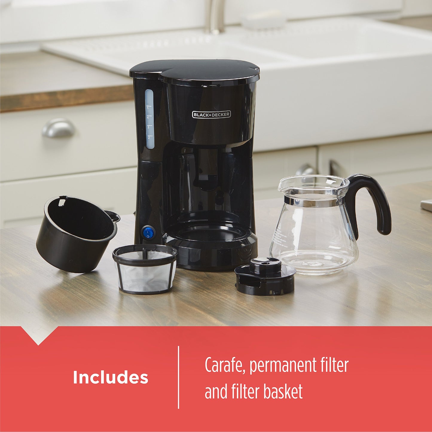 Black + Decker CM0700BZ Cafetera de 5 tazas, color negro