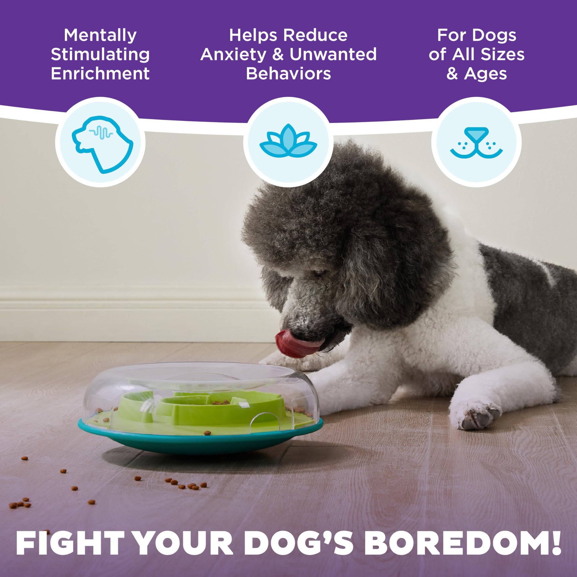 Juego Interactivo Outward Hound Nina Ottosson Wobble Bowl para alimentación Lenta de Perro