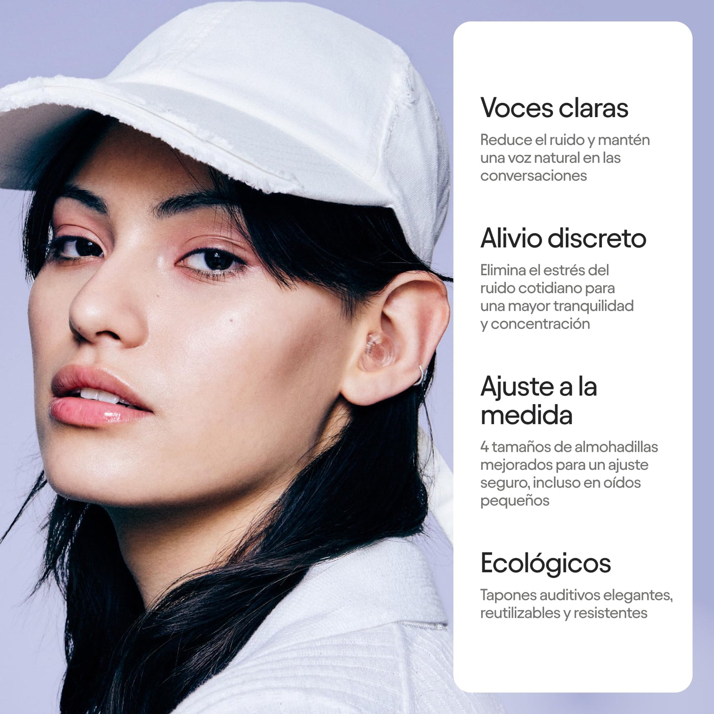 Loop Engage 2 Tapones auditivos – Reducción del ruido cotidiano con voces claras en reuniones sociales, trabajo, conversaciones, vida en familia y para la sensibilidad al ruido – SNR 16 dB