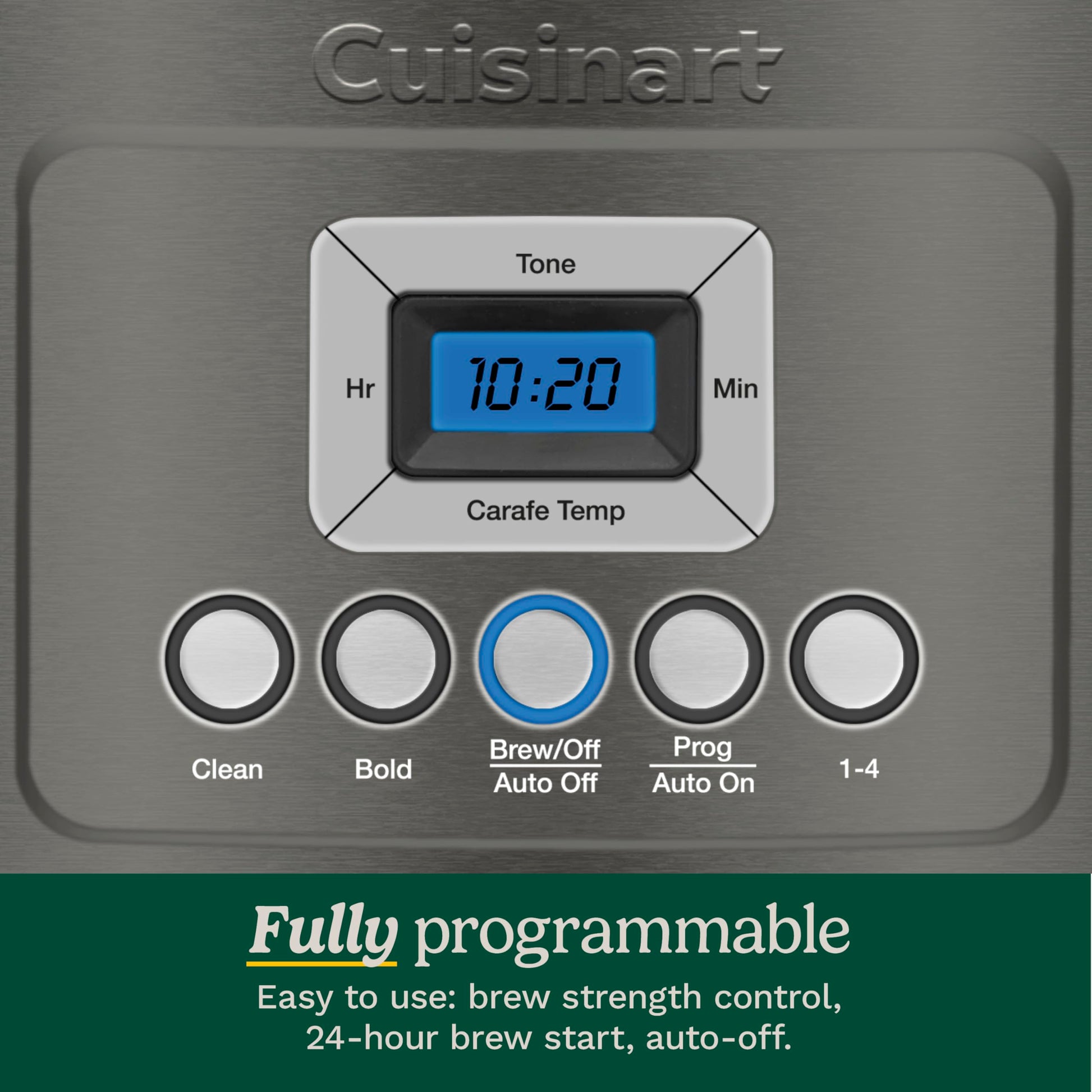 Cuisinart DCC-3200BKSP1 Perfectemp CoffeeMaker Coffee Maker, 14 Cup, Black Stainless Steel