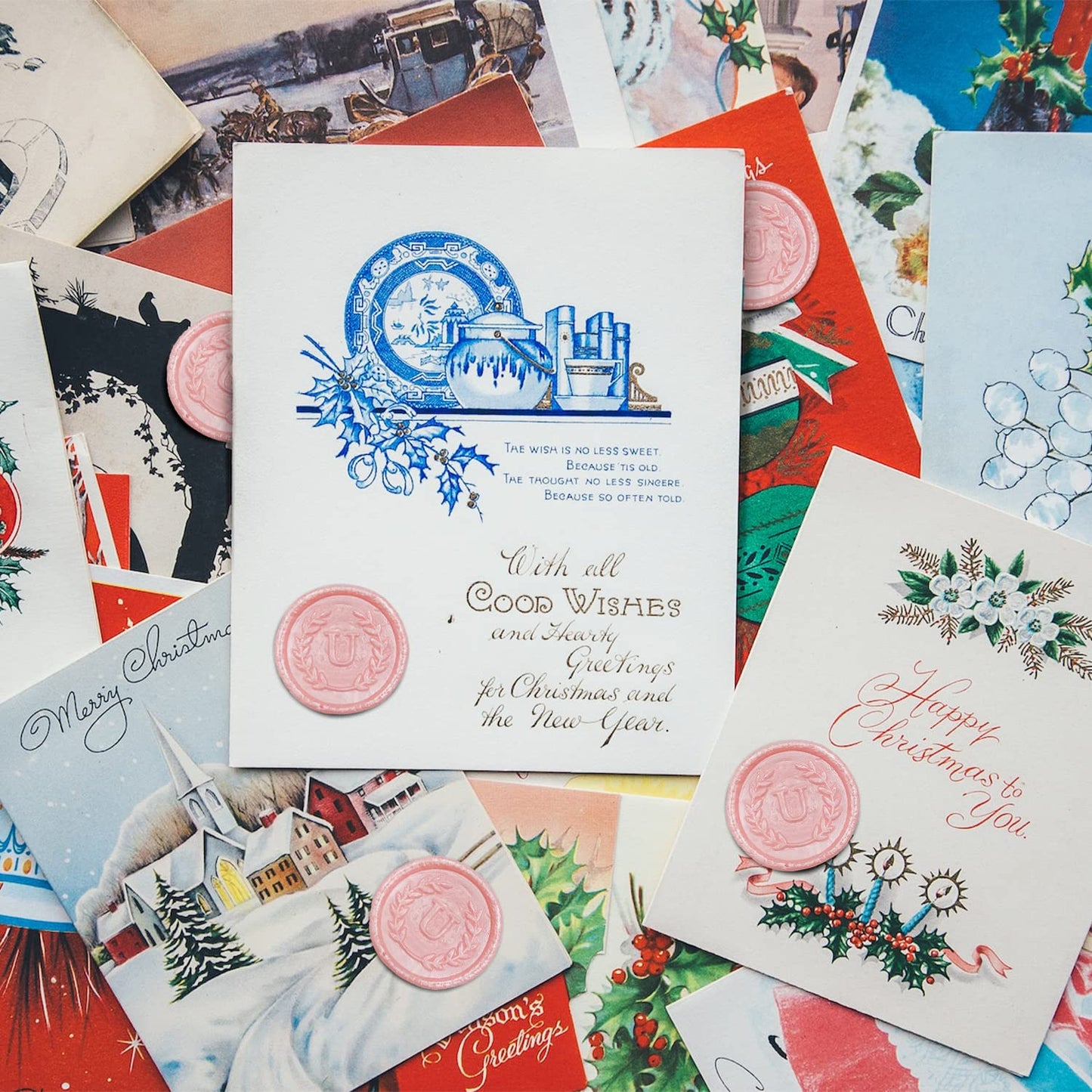 25 calcomanías adhesivas de cera con letra N rosa, hechas a mano, sin necesidad de sello, etiquetas adhesivas de cera para invitaciones de boda, sobres, regalo de Navidad