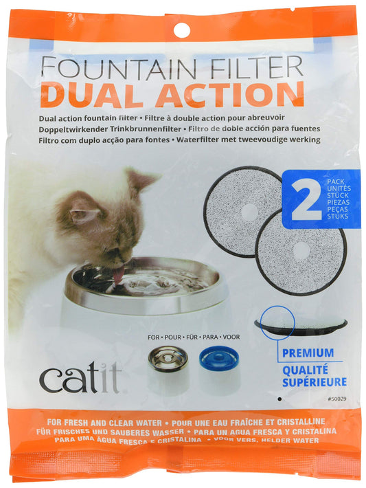 Catit 50029 Filtros de Repuesto de Doble acción, 2 Unidades (Paquete de 1)