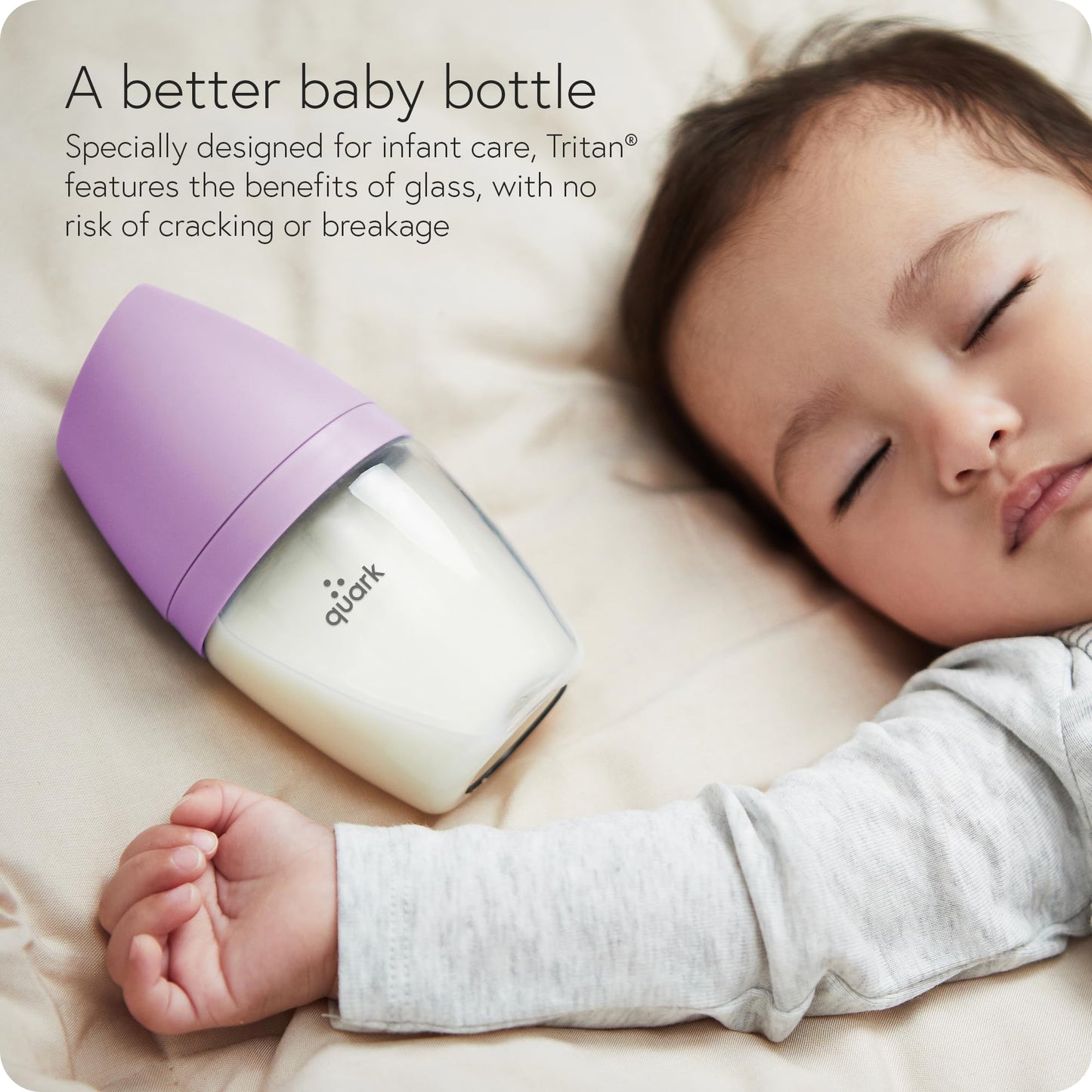 Quark Minibiberón Buubibottle De Flujo Lento Para Recién Nacidos - Con Tetina Anticólicos Realfeel Para Simular La Lactancia Materna - Sin Bpa, Pvc Ni Toxinas - Biberón De 147 Ml Con Tapa, Paquete De