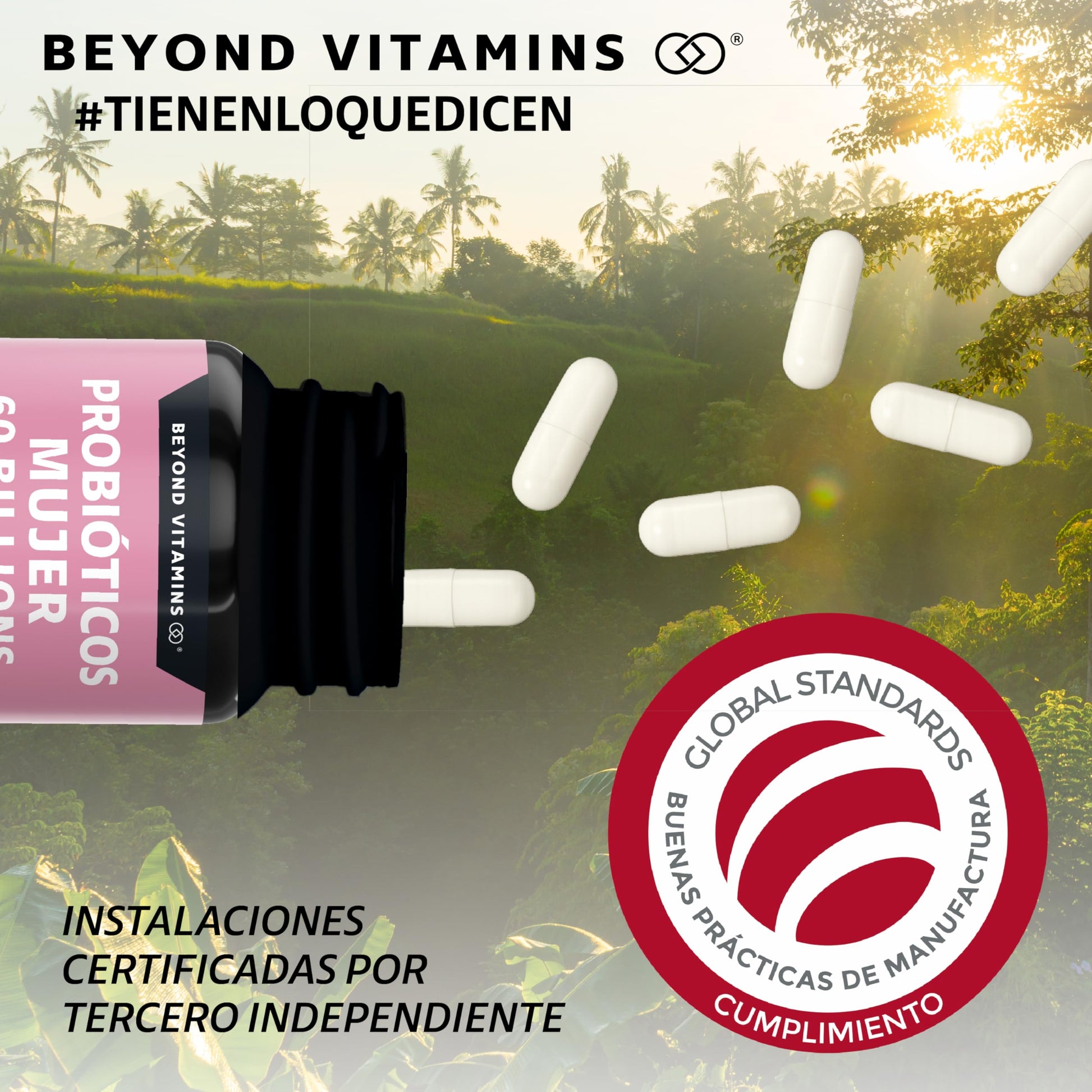 Suplemento Alimenticio Beyond Vitamins Probióticos + Prebióticos Inulina de Agave para Mujer