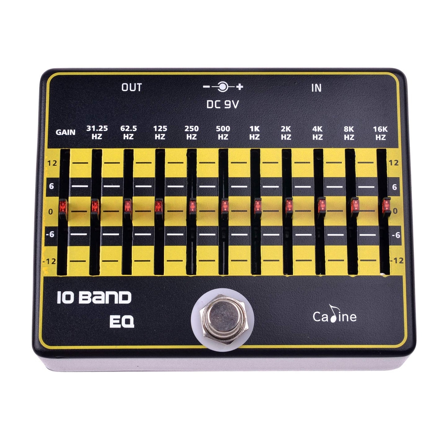 Caline CP-24 - Pedal de efectos de guitarra ecualizador de 10 bandas con True Bypass