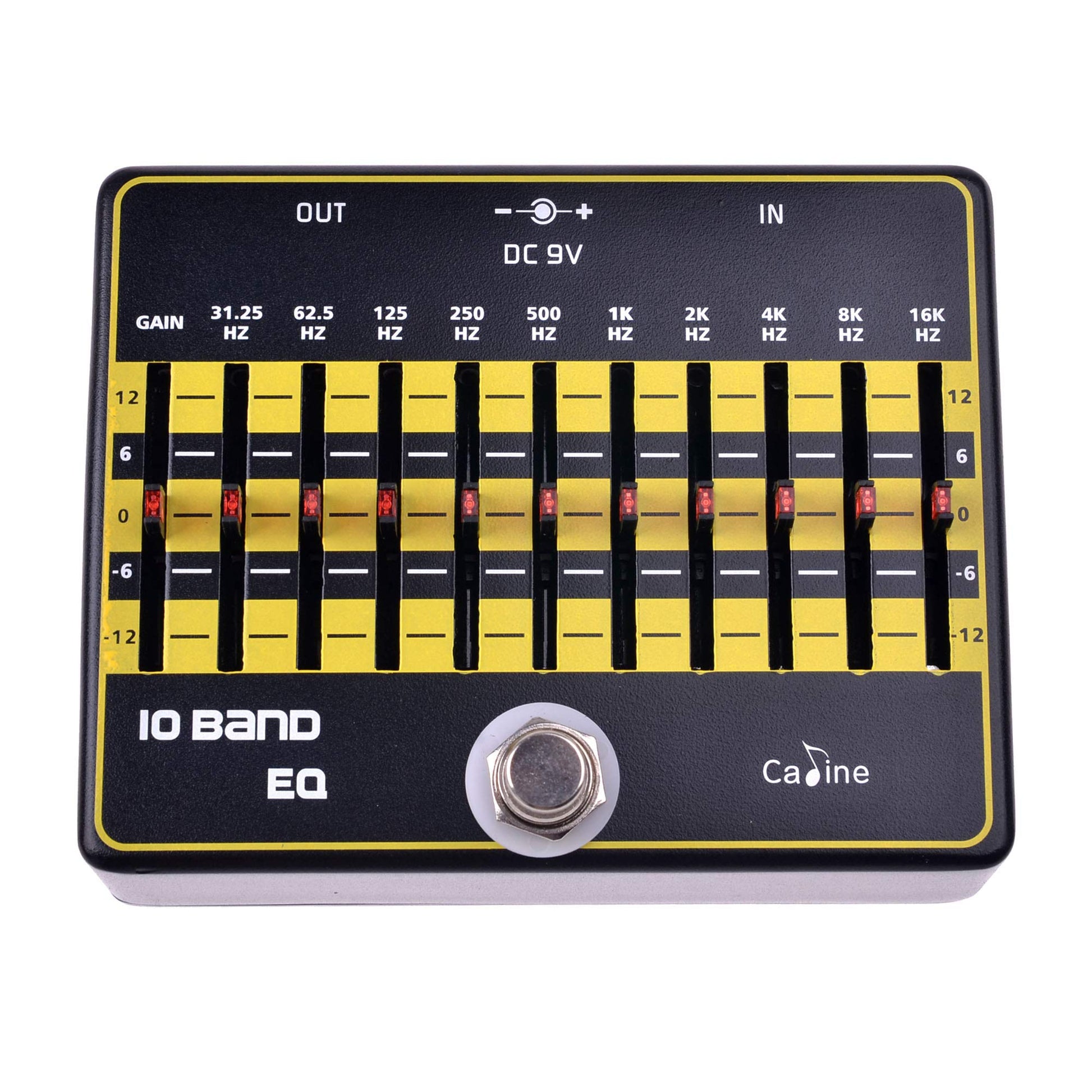 Caline CP-24 - Pedal de efectos de guitarra ecualizador de 10 bandas con True Bypass