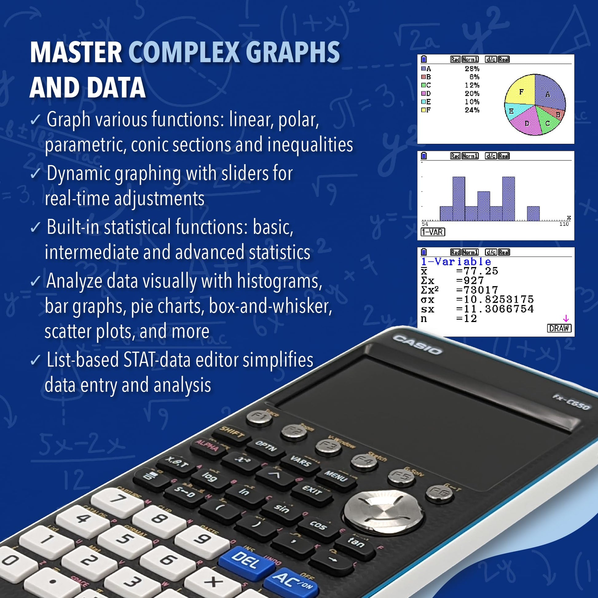 Casio PRIZM FX-CG50 - Calculadora gráfica de Color