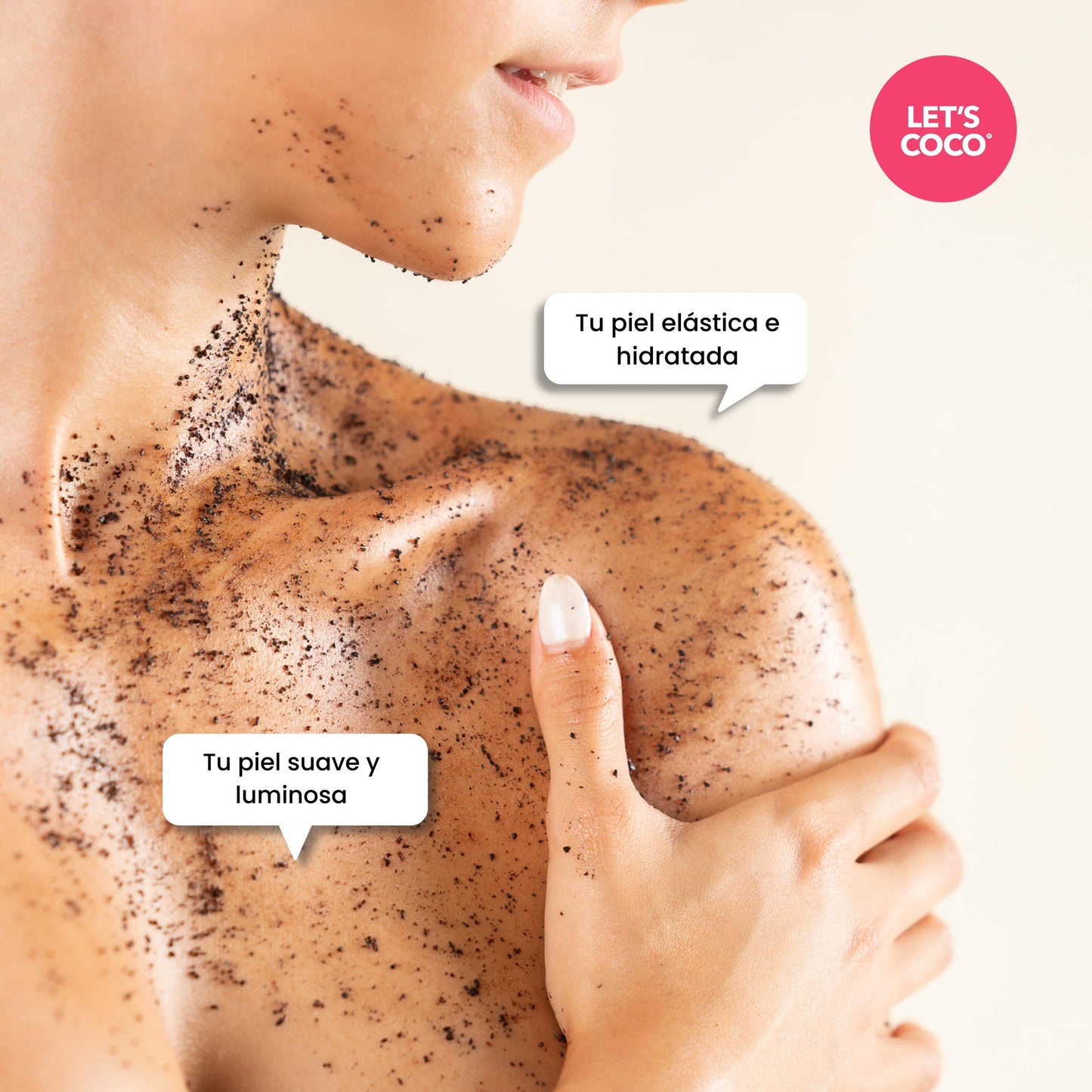 LET'S COCO | Exfoliante Corporal Ultra Hidratante, Let’s Coco Body - Exfoliante de Café, Anti-Celulitis, Para Todo Tipo de Piel - Contenido Neto 200 Gr – 7 Oz