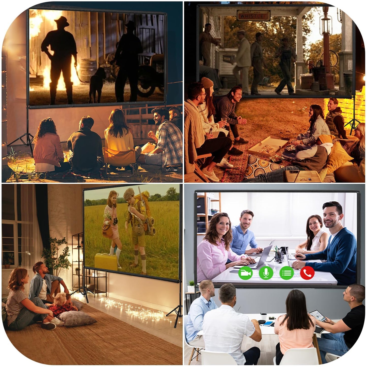 EMART-visualización y Soporte para proyector portátil de-120 Pulgadas