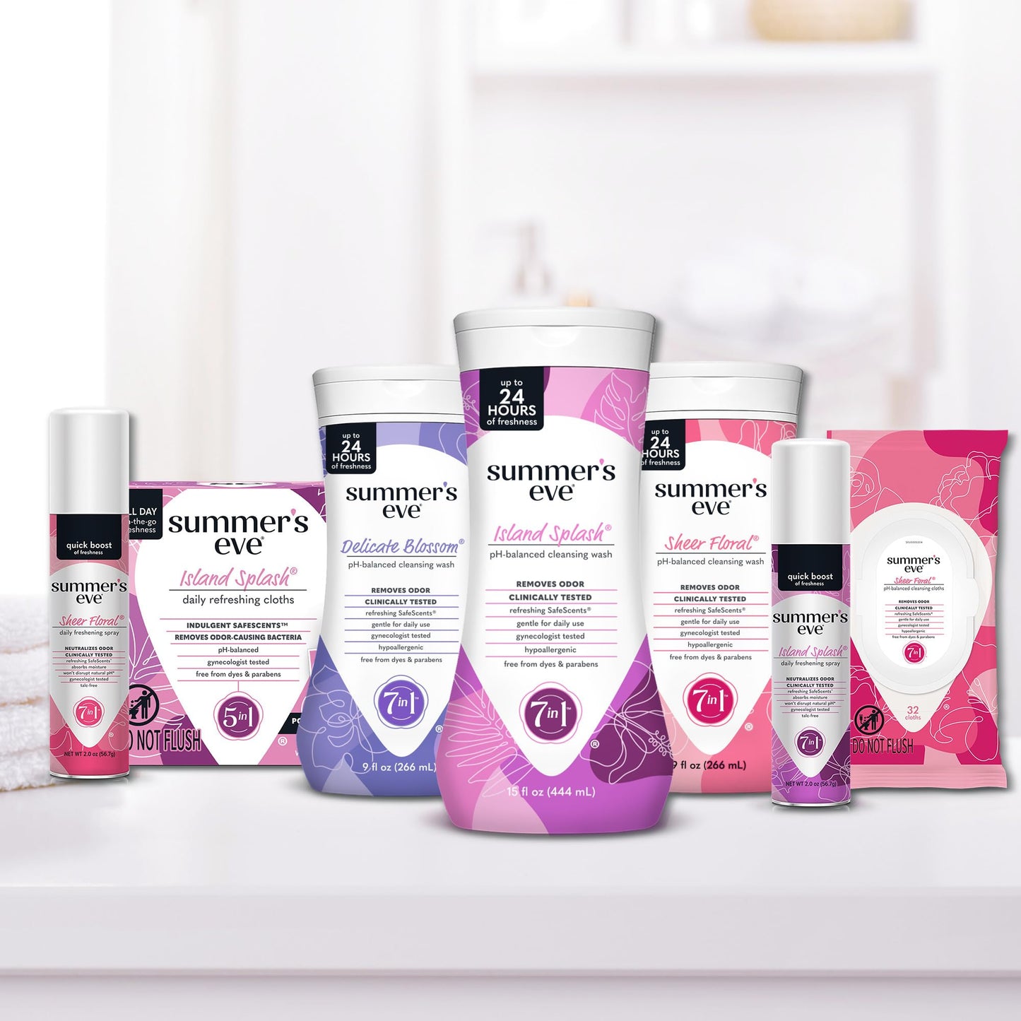 Summer's Eve Cleansing Cloths | Blissful Escape | pH-Balanced | 32 Count