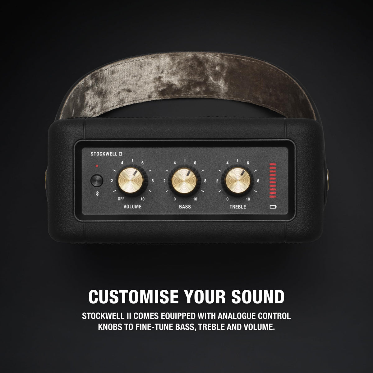 Bocina Portátil Bluetooth Marshall Negro Latón