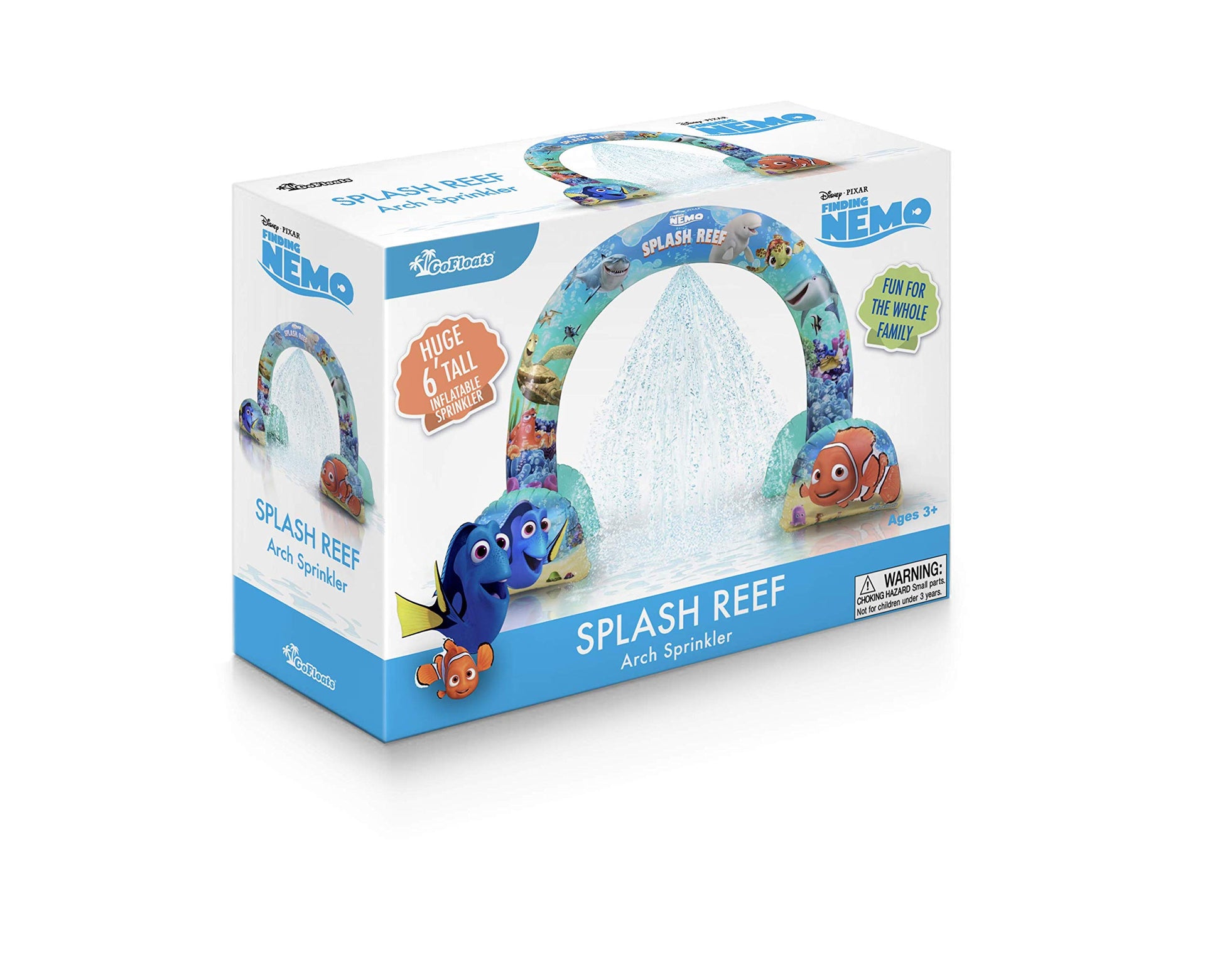 GoFloats Disney - Rociador Inflable para niños - Elige Entre Coches, congelados y Encontrar a Nemo