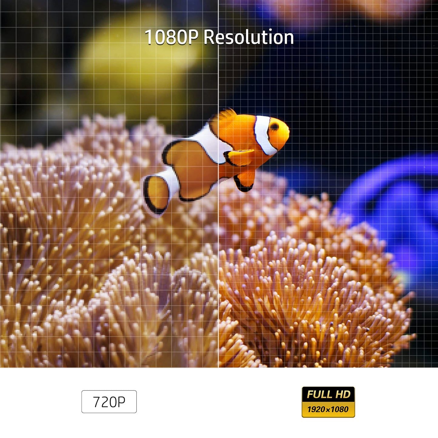 HP Citizen Cinema Projector | Portátil para hogar y oficina | Sistema de cine en casa FHD 1920 x 1080p | Visualización de 80 pulgadas, USB, HDMI y transmisión para Firestick