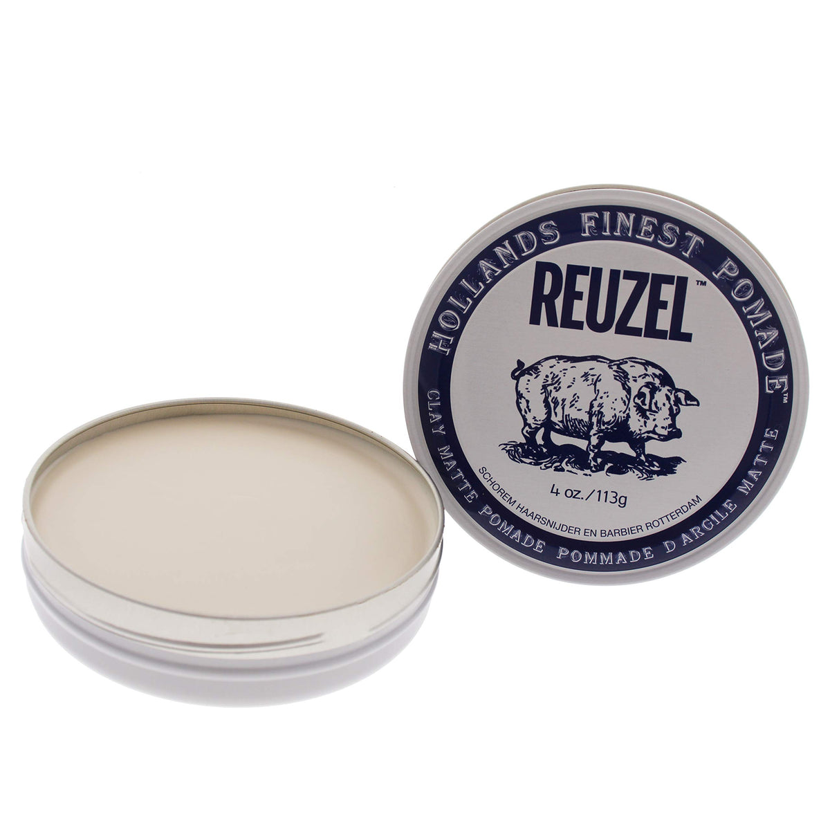 Reuzel Pomada de arcilla mate - Fórmula concentrada de cera para hombre con fijación natural y orgánica - Producto vegano que da volumen y define sencillo de poner y quitar - Fragancia original - 113g